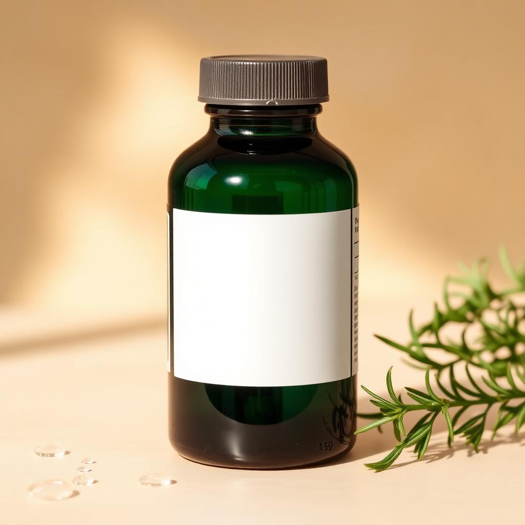 MicroVitamin healthy-aging supplement in a dark green glass bottle